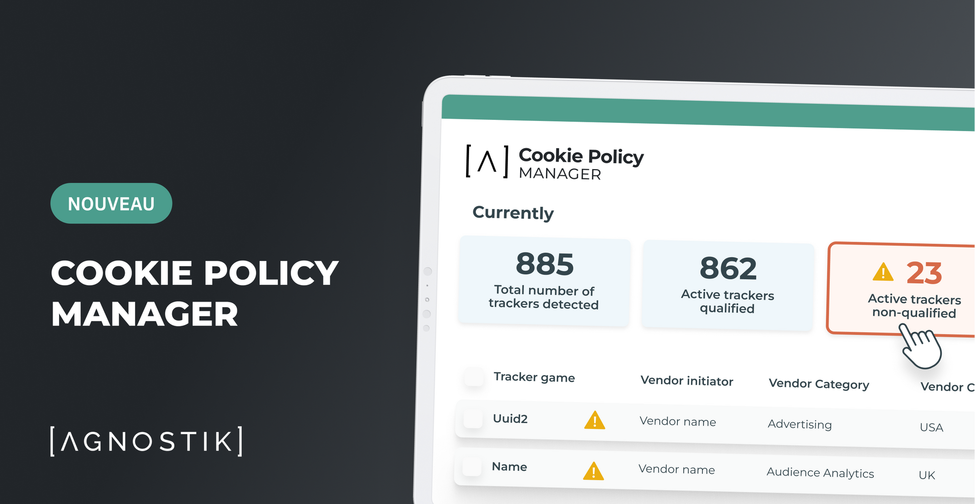 Agnostik lance le Cookie Policy Manager pour aider les entreprises à facilement gérer leurs cookies en ligne